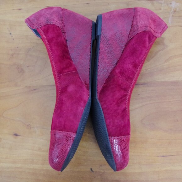 Ross Hommerson Red Leather Wedge Shoes Size 10M - Picture 7 of 8
